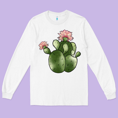Cactus Long Sleeve Tee Designed By Jahusdesignshop