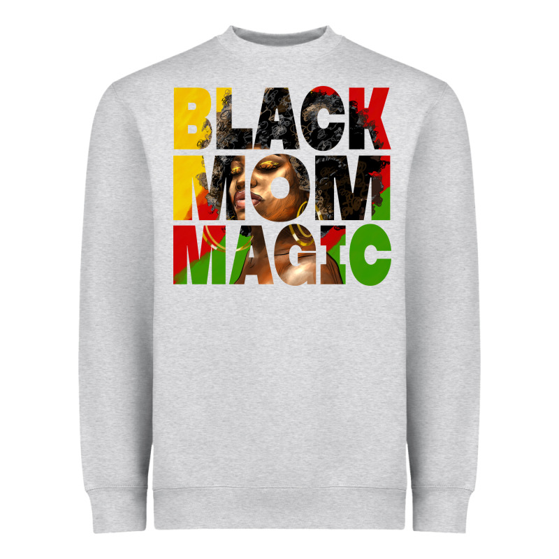 Black Mom Magic Juneteenth Heavyweight Sweatshirt by HRA Design Shop | Teevron
