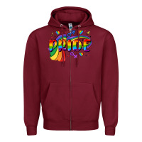 Burgundy pride Zipper Hoodie - MaliasSmallBusiness
