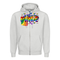 Dove Grey pride Zipper Hoodie - MaliasSmallBusiness