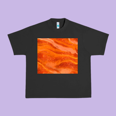 Orange Glitter Urban Heavy Tee Designed By Jahusdesignshop