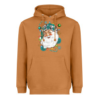 Meerkat Western Santa Christmas Heavyweight Hoodie - NancyCooperArtShop