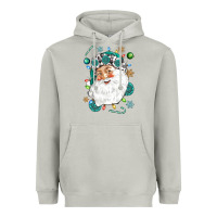 Moon Dust Western Santa Christmas Heavyweight Hoodie - NancyCooperArtShop