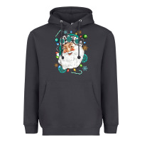 Smoke Western Santa Christmas Heavyweight Hoodie - NancyCooperArtShop