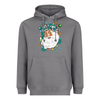 Storm Western Santa Christmas Heavyweight Hoodie - NancyCooperArtShop
