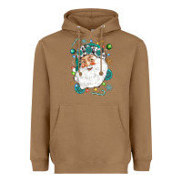Toasted Coconut Western Santa Christmas Heavyweight Hoodie - NancyCooperArtShop