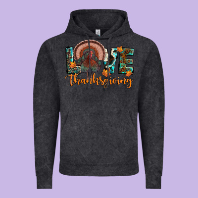 Love Thanksgiving Vintage Hoodie Designed By Jahusdesignshop