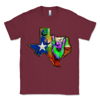 Burgundy texas map halloween Classic Tee - JahusDesignShop