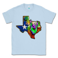 Dusty Blue texas map halloween Classic Tee - JahusDesignShop