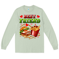 Matcha best friend hamburger potatoes Long Sleeve Tee - AdoDesignShop