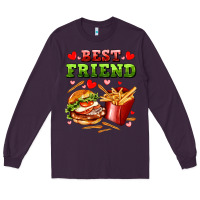 Plum best friend hamburger potatoes Long Sleeve Tee - AdoDesignShop