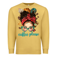 Antique Gold coffee please messy bun with coffee bean bbs Premium Sweatshirt - BundleAndBundleShop