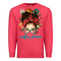 Cardinal coffee please messy bun with coffee bean bbs Premium Sweatshirt - BundleAndBundleShop