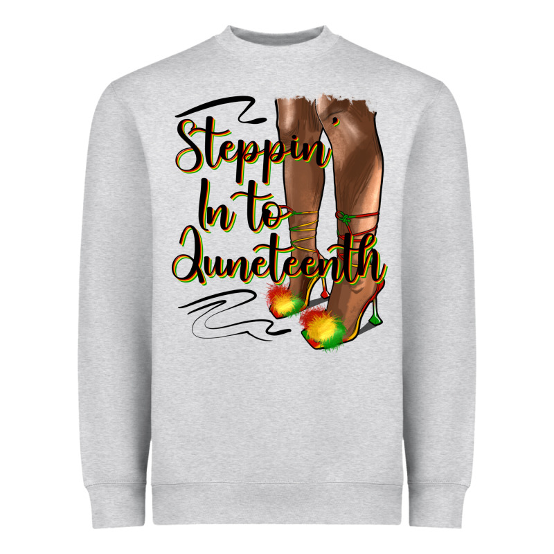 Steppin' In To Juneteenth Heels Heavyweight Sweatshirt by HRA Design Shop | Teevron