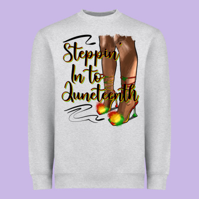 Steppin' In To Juneteenth Heels Heavyweight Sweatshirt Designed By Hra Design Shop
