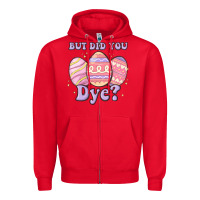 Red but did you dye Zipper Hoodie - MaliasSmallBusiness