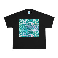 Black turquoise leopard glitter Urban Heavy Tee - JahusDesignShop