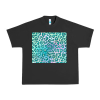 Turquoise Leopard Glitter Urban Heavy Tee | Teevron
