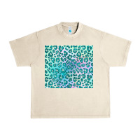 Sandshell turquoise leopard glitter Urban Heavy Tee - JahusDesignShop