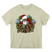 Mossy Santa skeleton christmas Heavy Core Tee - Artiststas