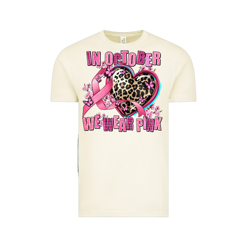 Western Leopard  In October We Wear Pink Heart Vintage Tee by AdoDesignShop | Teevron