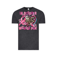 Vintage Black western leopard  in october we wear pink heart Vintage Tee - AdoDesignShop