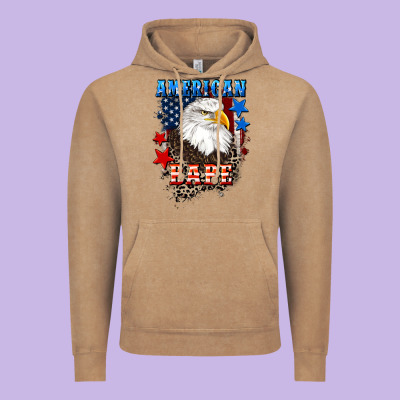 American Babe  4th Of July Vintage Hoodie Designed By Cowgirlartshop
