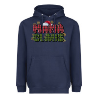 Navy mama claus Heavyweight Hoodie - MaliasSmallBusiness