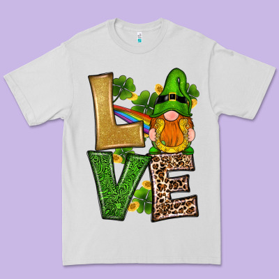 Premium Tee st patricks day gnomes shamrock love