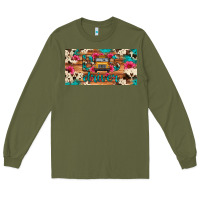 Army Green bus driver school bus cowhide license plate Long Sleeve Tee - Artiststas