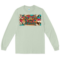 Matcha bus driver school bus cowhide license plate Long Sleeve Tee - Artiststas