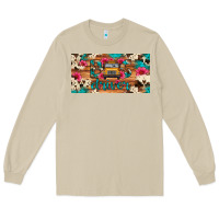 Mushroom bus driver school bus cowhide license plate Long Sleeve Tee - Artiststas
