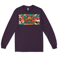 Plum bus driver school bus cowhide license plate Long Sleeve Tee - Artiststas