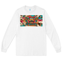 White bus driver school bus cowhide license plate Long Sleeve Tee - Artiststas