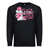 Black i am snow cute pink bbs Premium Sweatshirt - BundleAndBundleShop