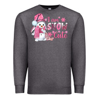 Charcoal Heather i am snow cute pink bbs Premium Sweatshirt - BundleAndBundleShop