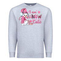 Heather Grey i am snow cute pink bbs Premium Sweatshirt - BundleAndBundleShop