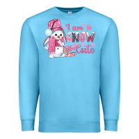 Ocean Blue i am snow cute pink bbs Premium Sweatshirt - BundleAndBundleShop