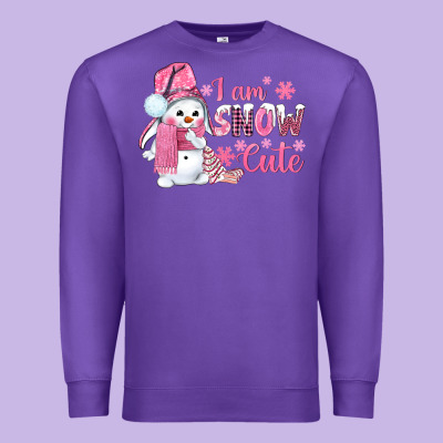I Am Snow Cute Pink Bbs Premium Sweatshirt Designed By Bundleandbundleshop