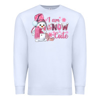 White i am snow cute pink bbs Premium Sweatshirt - BundleAndBundleShop