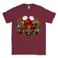 Burgundy highland cow christmas Classic Tee - JahusDesignShop