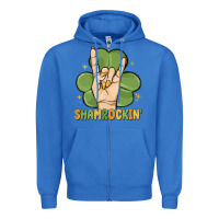 True Royal st. patrick's day shamrockin' Zipper Hoodie - MaliasSmallBusiness