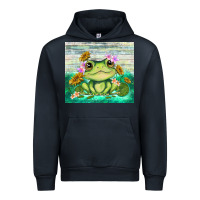 Navy frog with sunflower Urban Hoodie - TumblerDesignByShophia