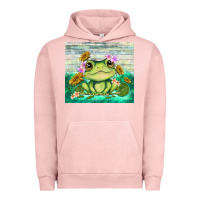 Pigment Salmon frog with sunflower Urban Hoodie - TumblerDesignByShophia