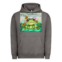 Pigment Tornado frog with sunflower Urban Hoodie - TumblerDesignByShophia