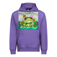 Tulip frog with sunflower Urban Hoodie - TumblerDesignByShophia
