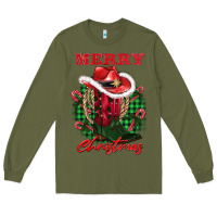 Army Green merry christmas boots hat rope Long Sleeve Tee - AdoDesignShop
