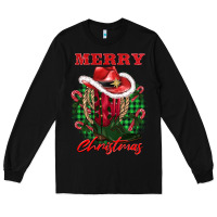 Black merry christmas boots hat rope Long Sleeve Tee - AdoDesignShop