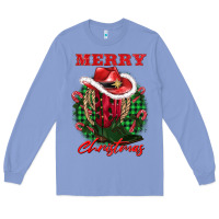 Colony Blue merry christmas boots hat rope Long Sleeve Tee - AdoDesignShop