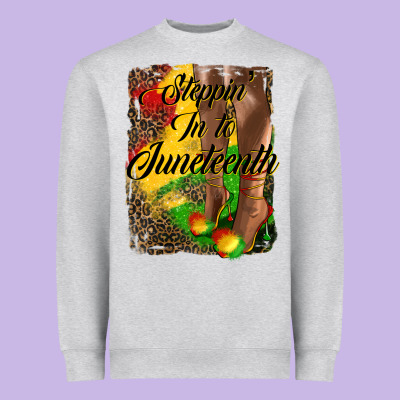 Steppin' In To Juneteenth Heavyweight Sweatshirt Designed By Hra Design Shop
